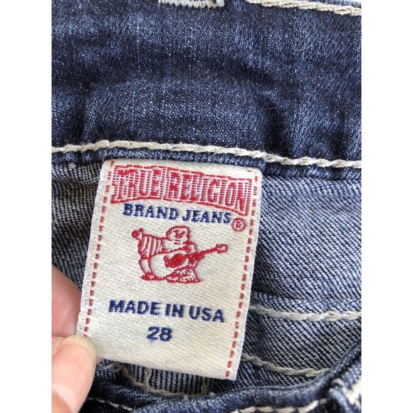 True Religion Skinny Rainbow Stitch Jeans Flap Pocket Size 28 Made In USA - Picture 12 of 12